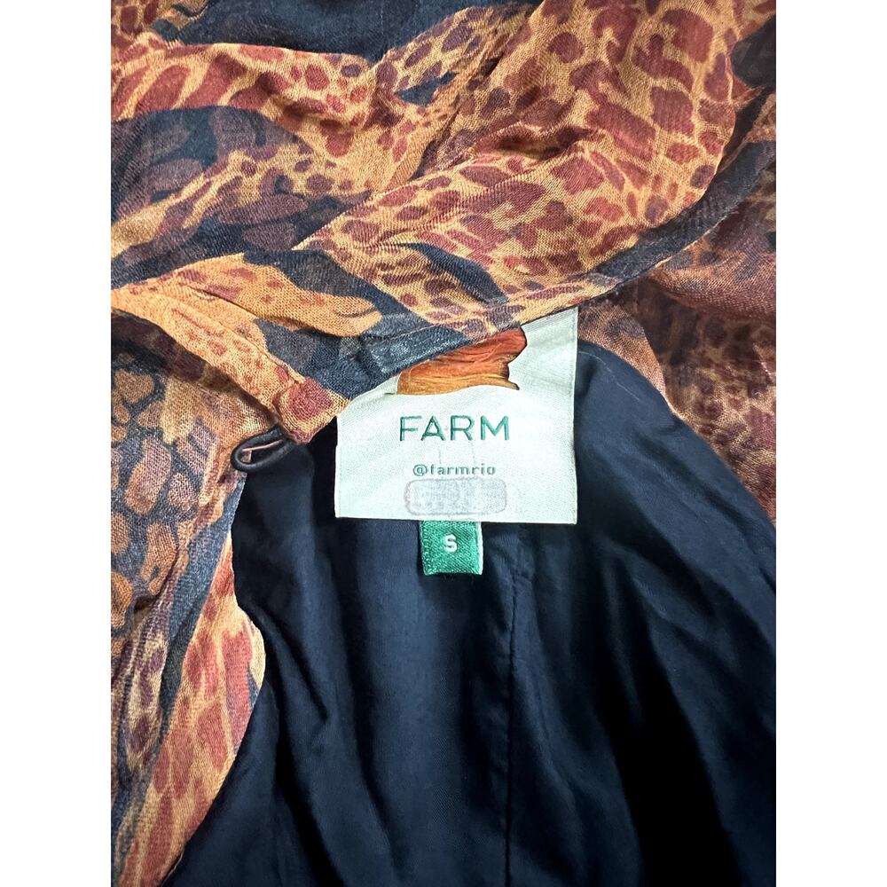 FARM Rio Giraffes Puff Sleeve Maxi Dress - Sz S - Picture 10 of 10